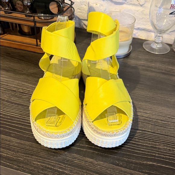 Franco Sarto Shoes - Franco Sarto Yellow Women's Platform Sandals